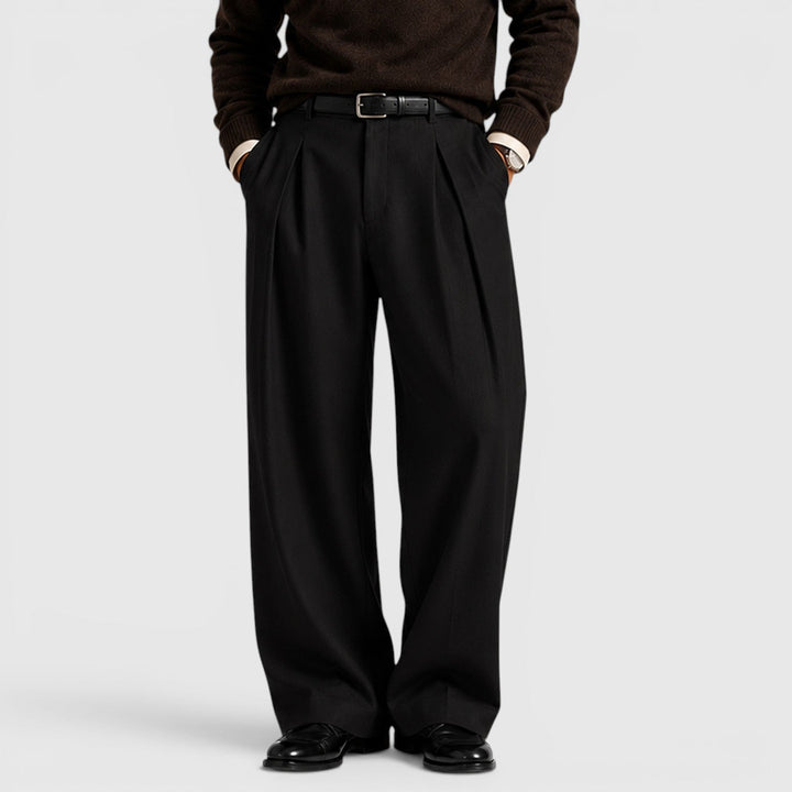 Konrad | Herren Bundfaltenhose mit weitem Bein
