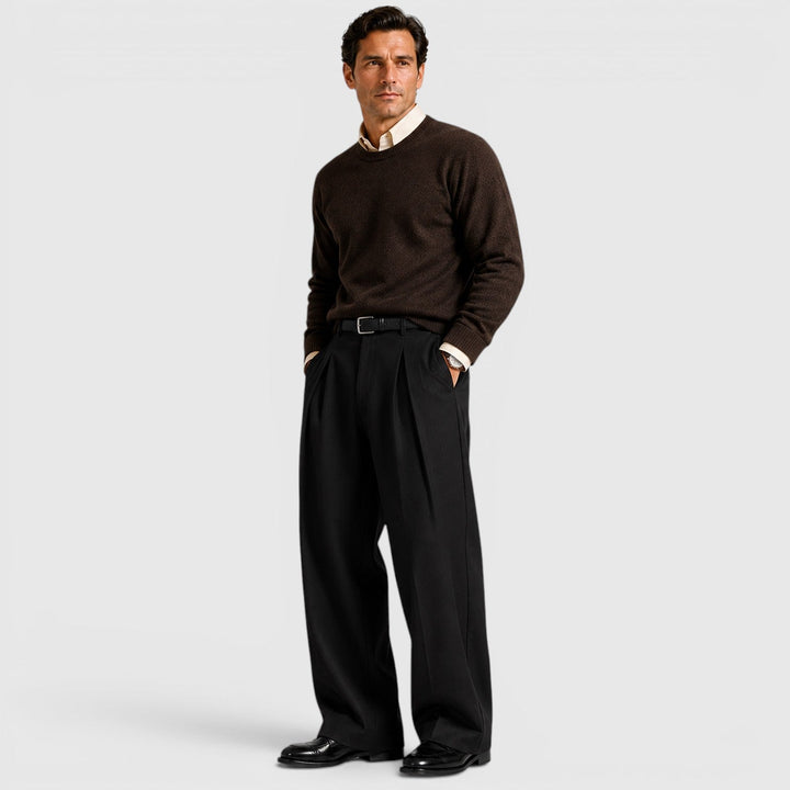 Konrad | Herren Bundfaltenhose mit weitem Bein