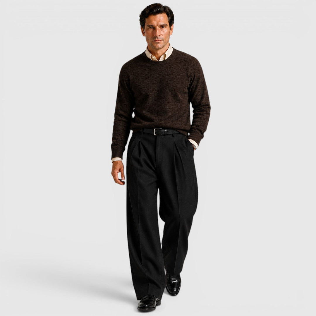 Konrad | Herren Bundfaltenhose mit weitem Bein