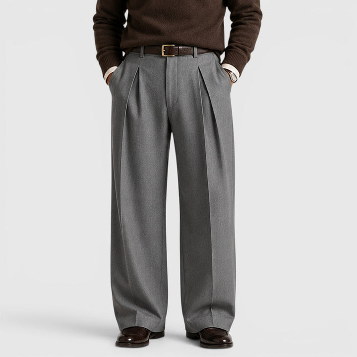 Konrad | Herren Bundfaltenhose mit weitem Bein