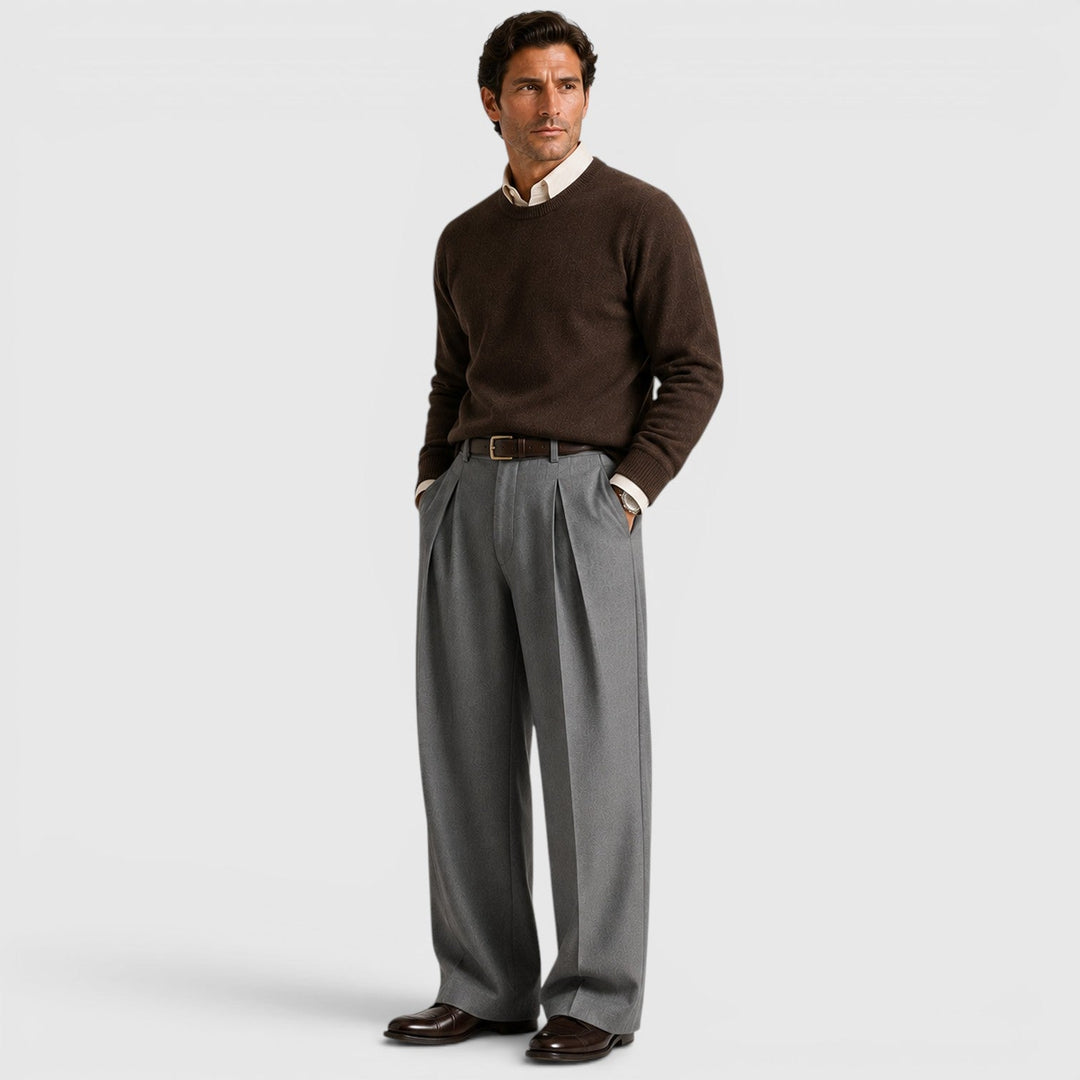 Konrad | Herren Bundfaltenhose mit weitem Bein