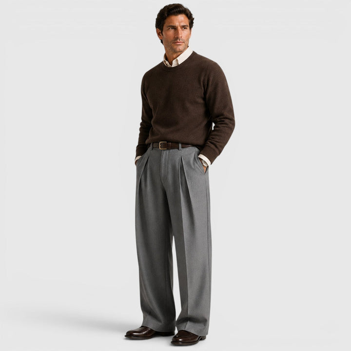 Konrad | Herren Bundfaltenhose mit weitem Bein