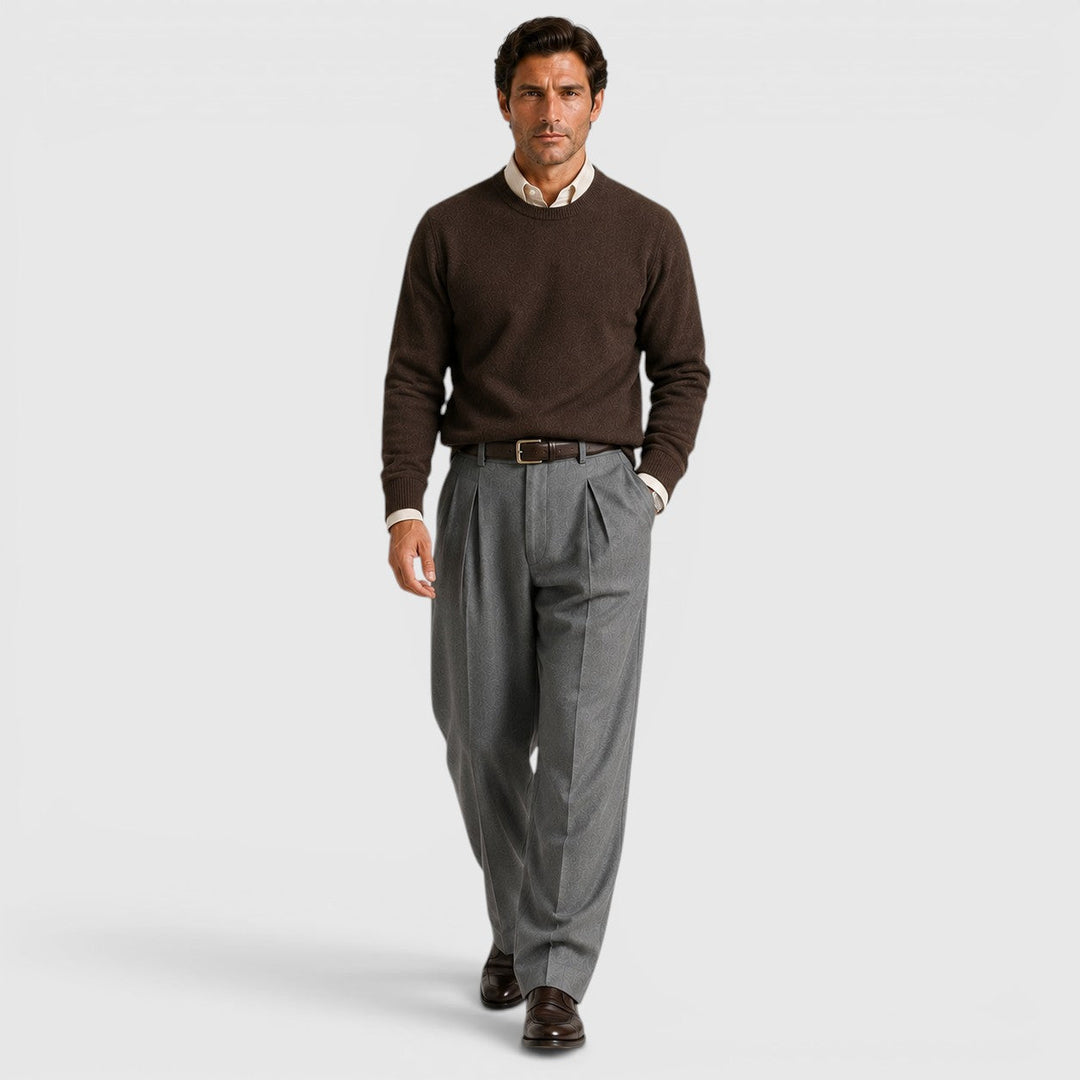 Konrad | Herren Bundfaltenhose mit weitem Bein