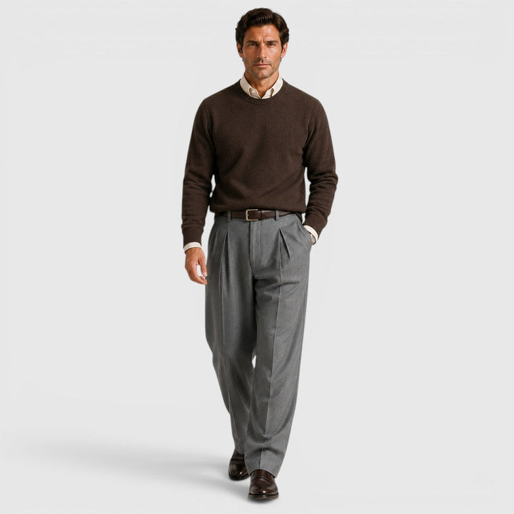 Konrad | Herren Bundfaltenhose mit weitem Bein