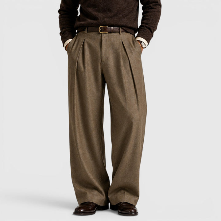 Konrad | Herren Bundfaltenhose mit weitem Bein