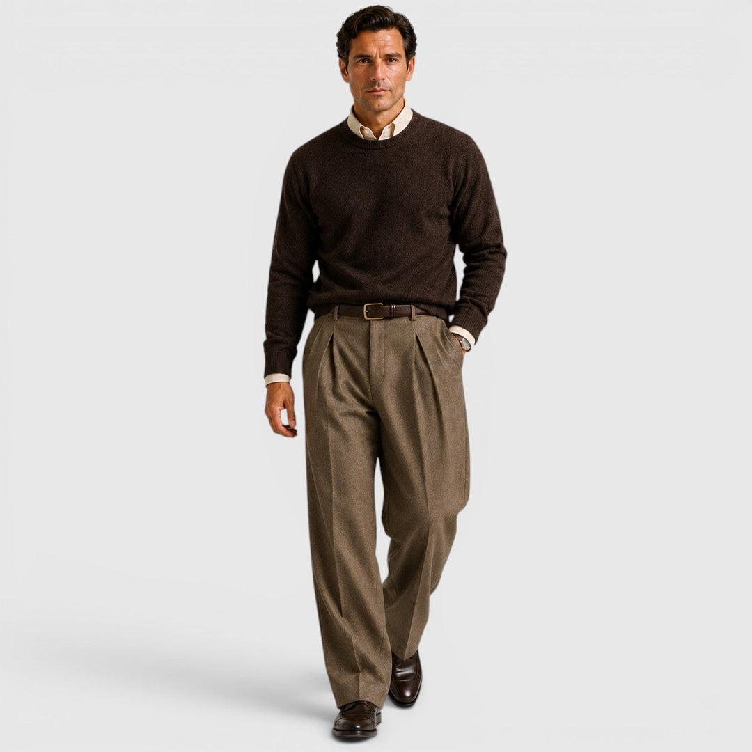 Konrad | Herren Bundfaltenhose mit weitem Bein