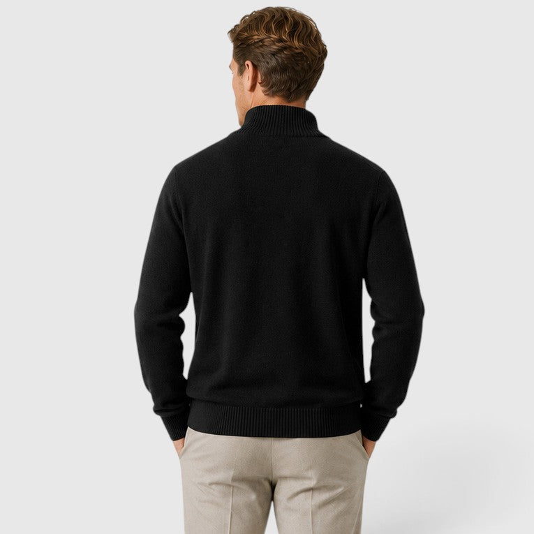 Timo | Herren Zip Strick Jacke mit Stehkragen