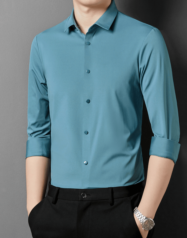 Alexander | Herren Stretchhemd knitterarm
