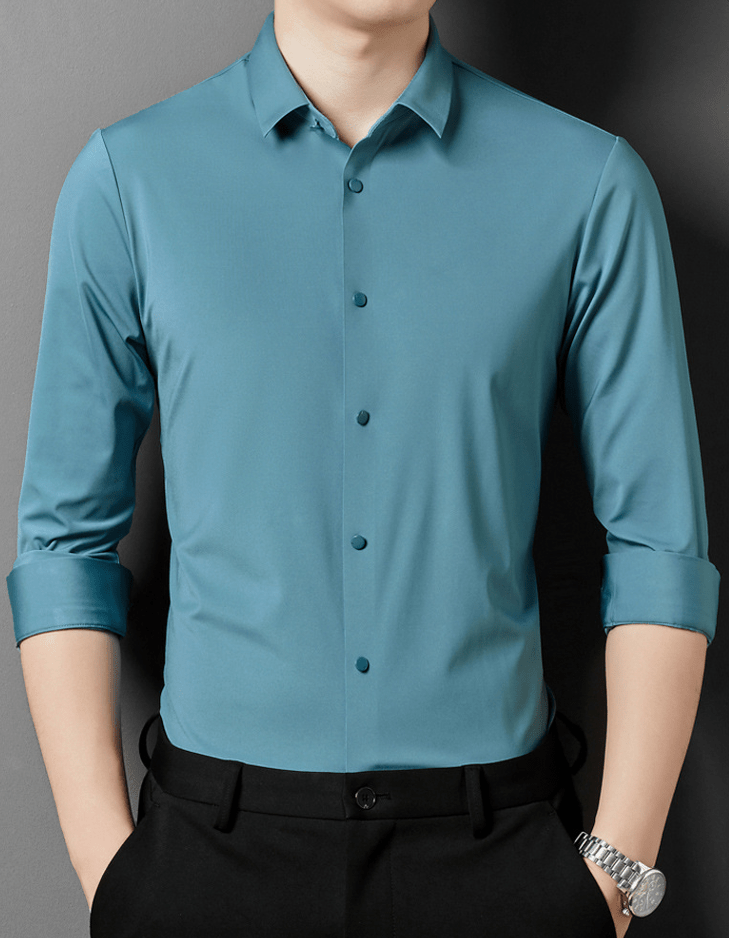 Alexander | Herren Stretchhemd knitterarm