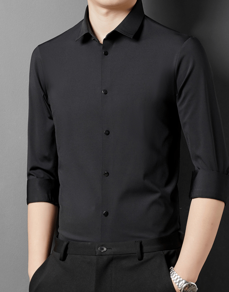 Alexander | Herren Stretchhemd knitterarm
