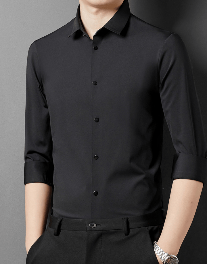 Alexander | Herren Stretchhemd knitterarm