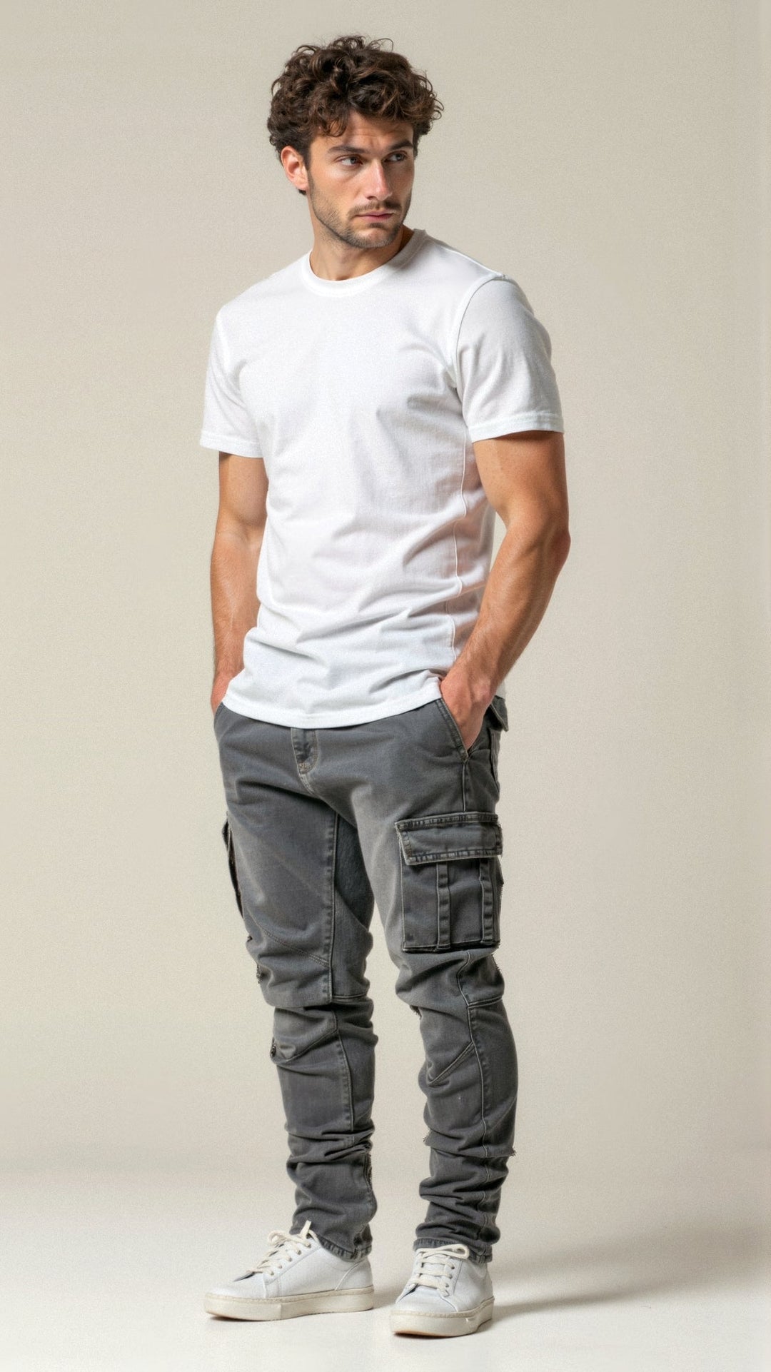 Casper | Herren Cargo Jeans mit Stretch
