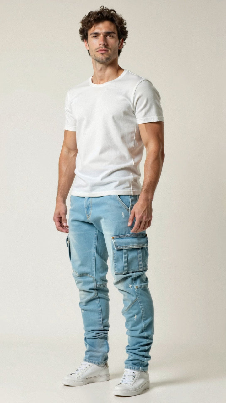 Casper | Herren Cargo Jeans mit Stretch