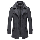 Felix | Herren Mantel mit Doppelschicht-Look