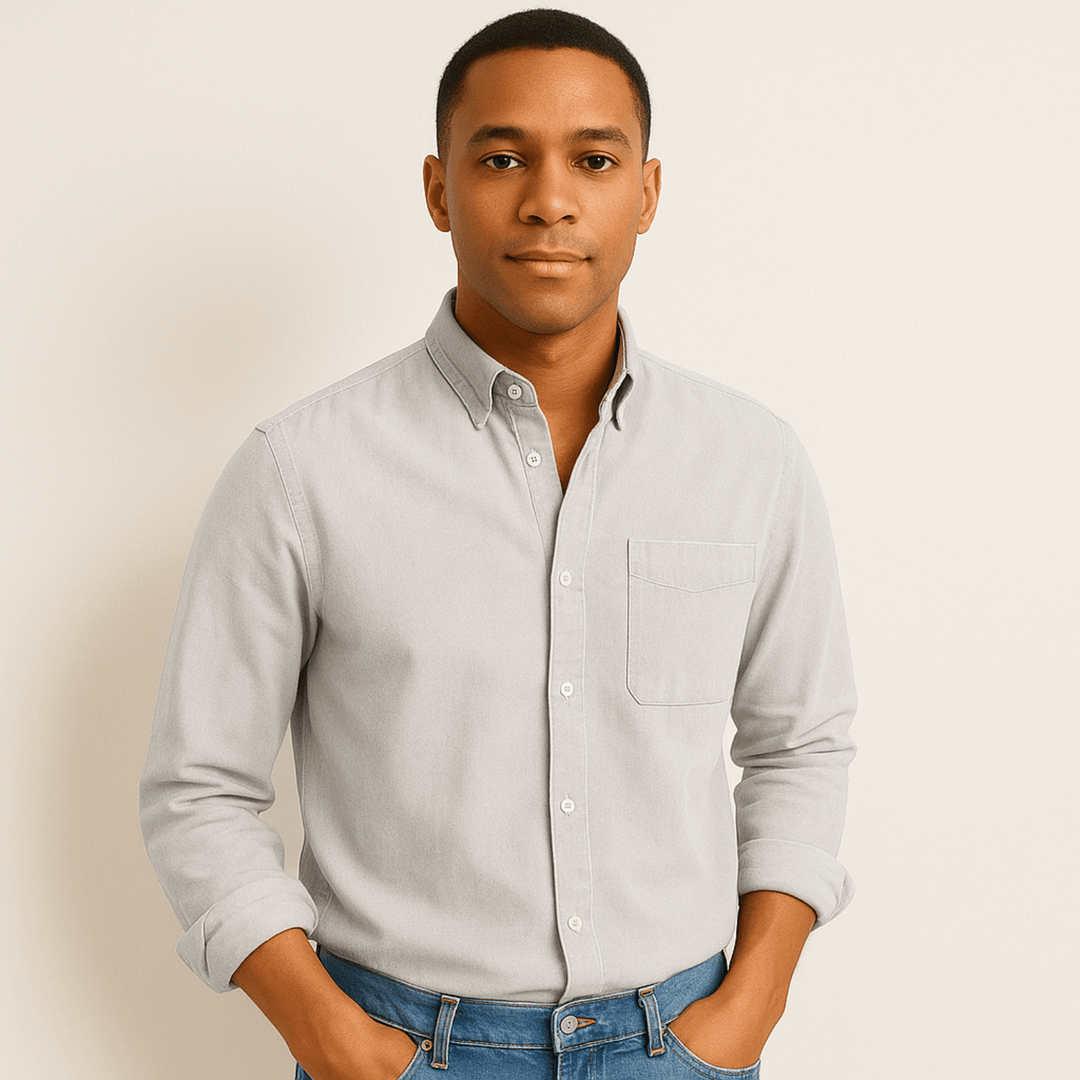 Fynn | Herren Langarmhemd mit Brusttasche
