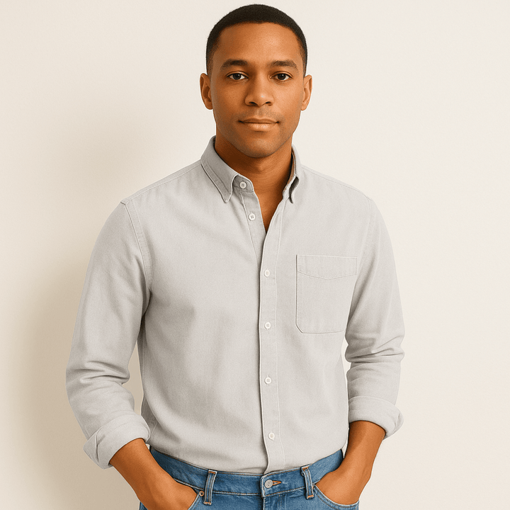 Fynn | Herren Langarmhemd mit Brusttasche