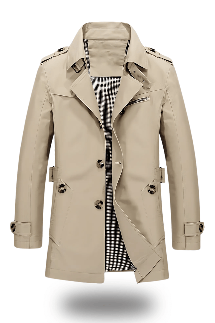 Jens | Herren Trenchcoat mit Umlegekragen