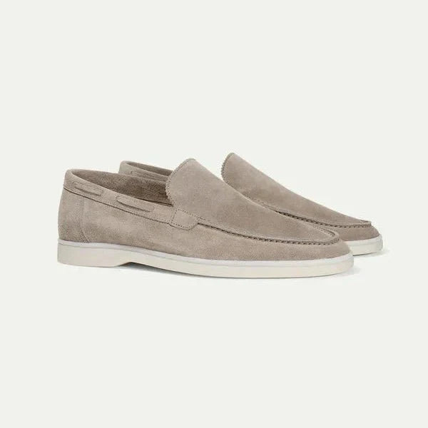 Luca | Men's Suede Loafers in Taupe