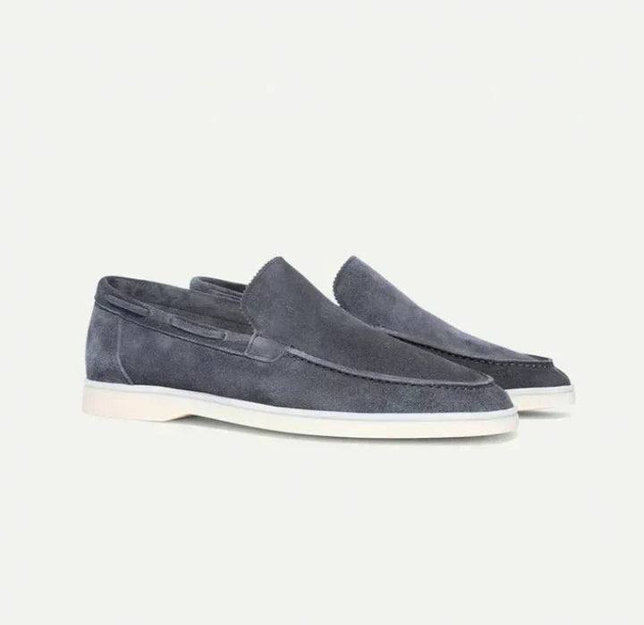 Luca | Men's Suede Loafers in Taupe