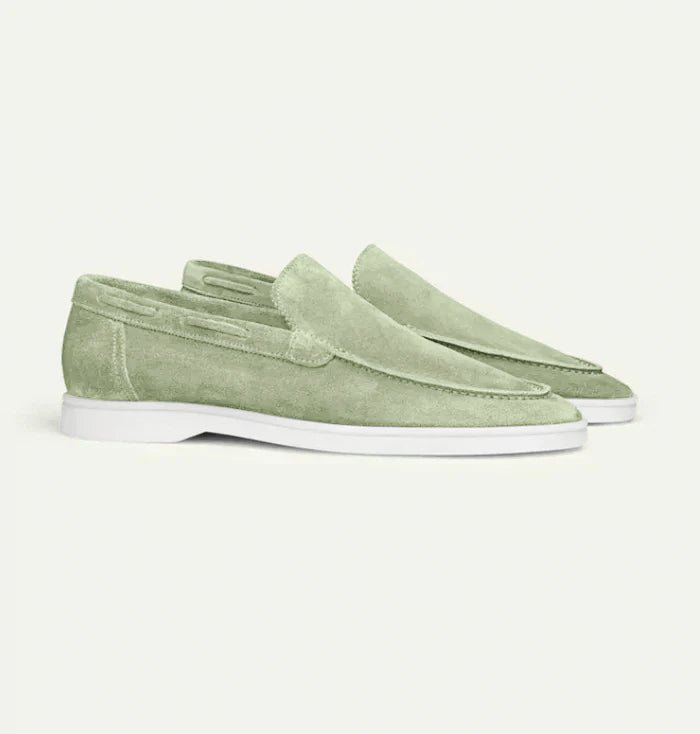 Luca | Men's Suede Loafers in Taupe