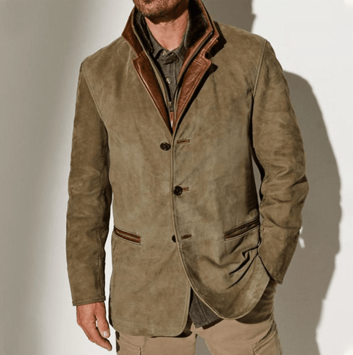 Pontus | Herren Vintage Blazer mit Stehkragen
