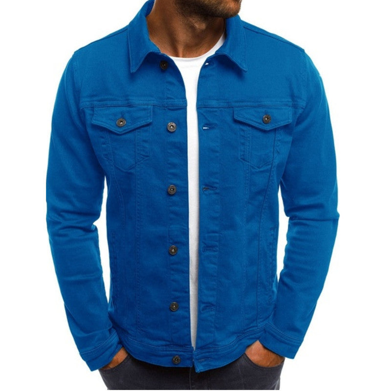 Roland | Herren Denim Jacke mit Knopfleiste