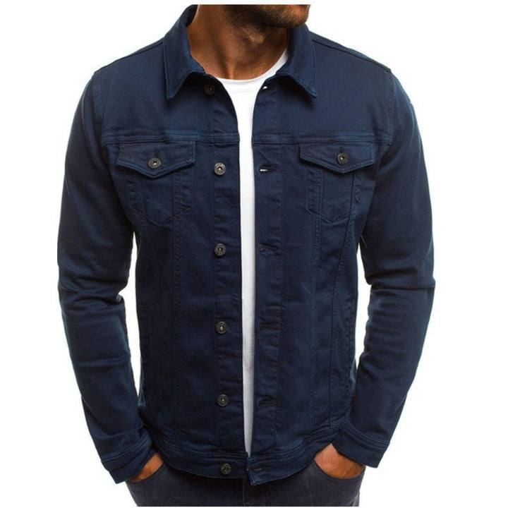 Roland | Herren Denim Jacke mit Knopfleiste