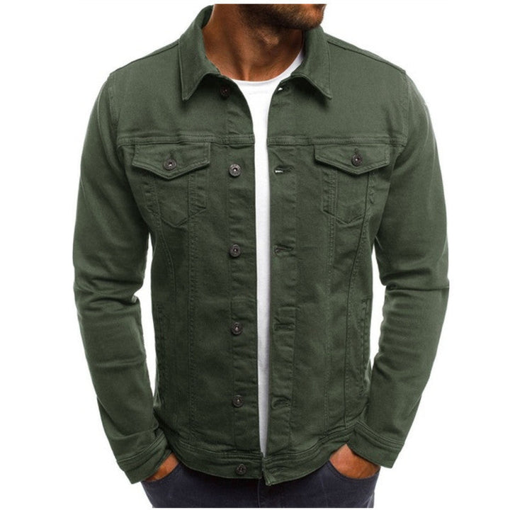 Roland | Herren Denim Jacke mit Knopfleiste