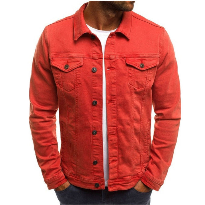 Roland | Herren Denim Jacke mit Knopfleiste