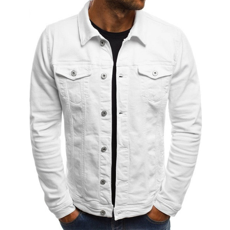 Roland | Herren Denim Jacke mit Knopfleiste