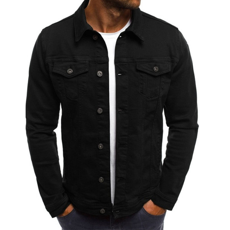 Roland | Herren Denim Jacke mit Knopfleiste