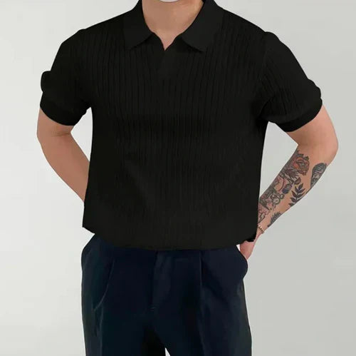 SwissFellas Herren Seiden-T-Shirt mit Mesh-Einsätzen, atmungsaktiv