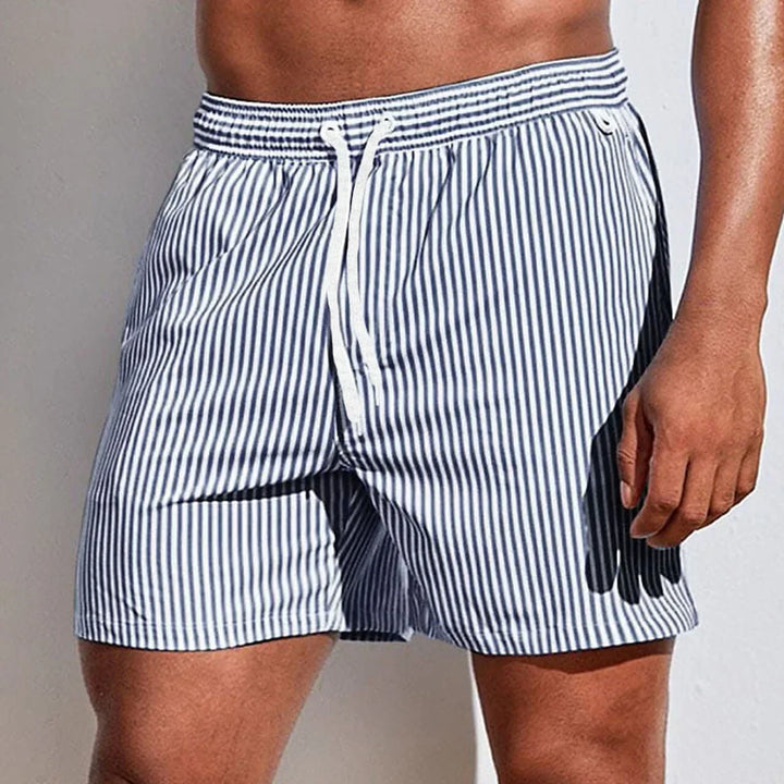 Marvis | Gestreifte Boardshorts mit Kordelzug