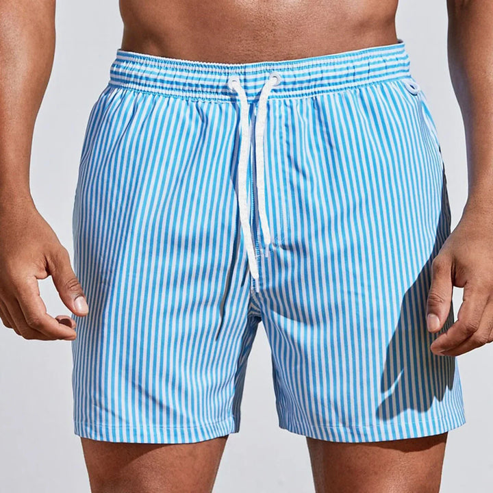 Marvis | Gestreifte Boardshorts mit Kordelzug