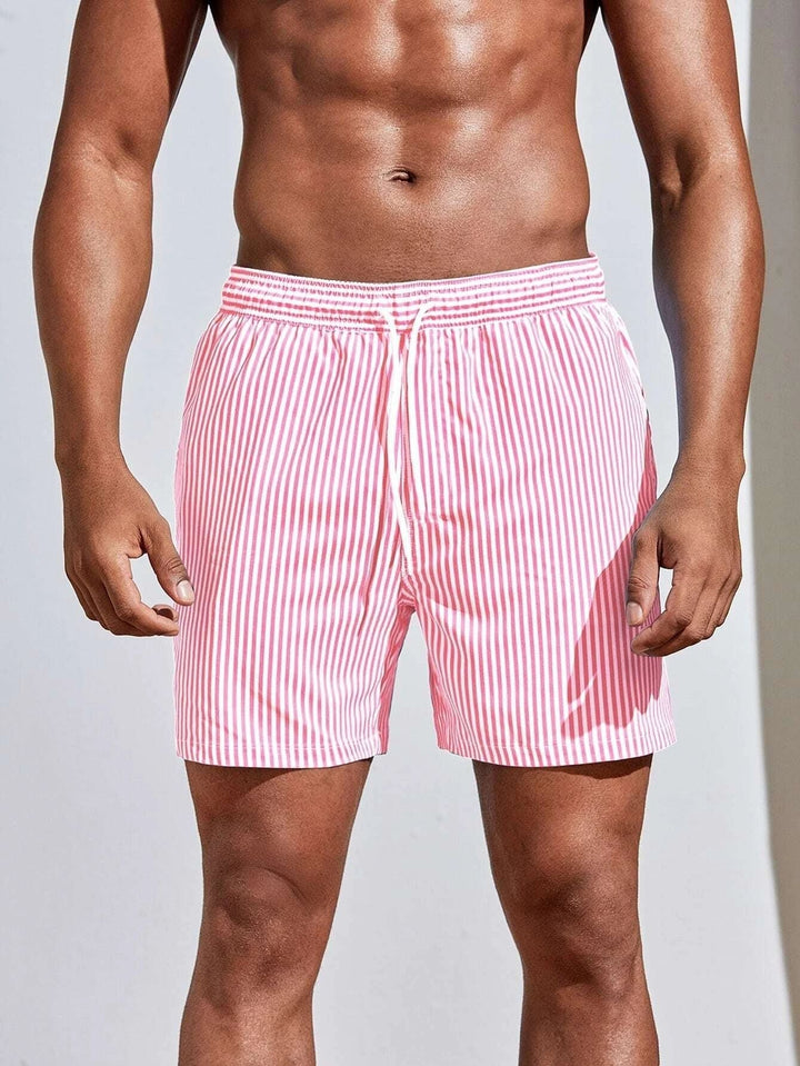 Marvis | Gestreifte Boardshorts mit Kordelzug