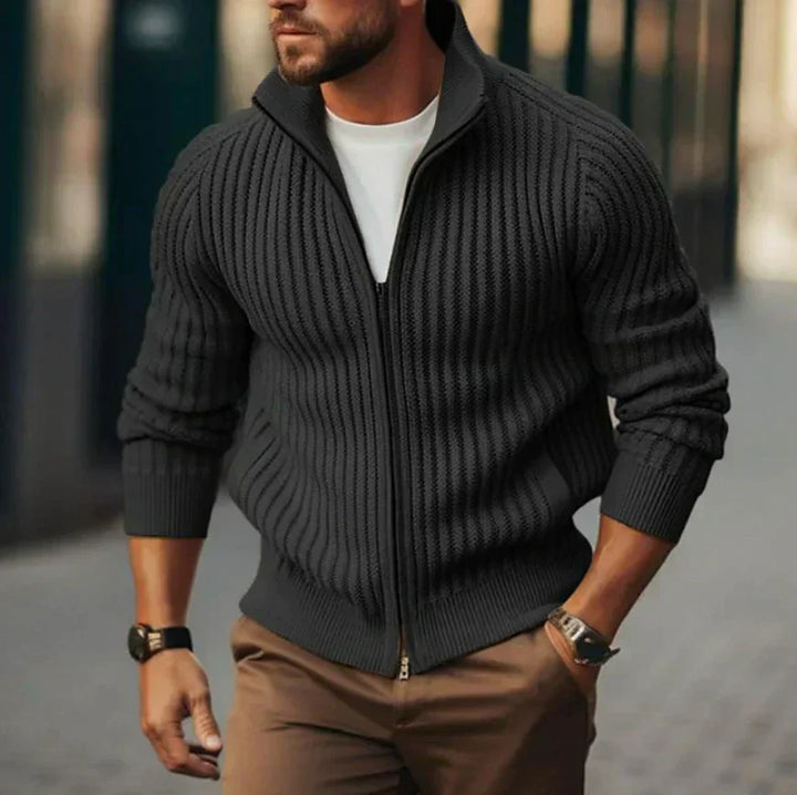 Florian | Herren Thermo Strickjacke mit Reißverschluss