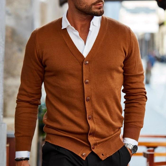 Stef | Herren Cardigan mit V-Ausschnitt