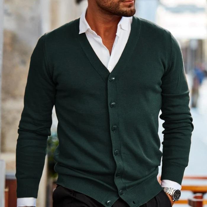 Stef | Herren Cardigan mit V-Ausschnitt