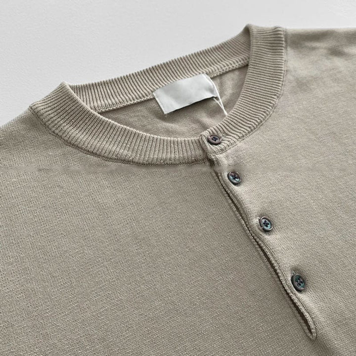 SwissFellas Herren Strick-Kurzarmshirt mit Kragen