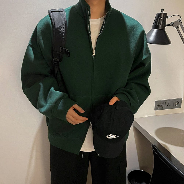 SwissFellas Herren Strickjacke mit durchgehendem Reissverschluss