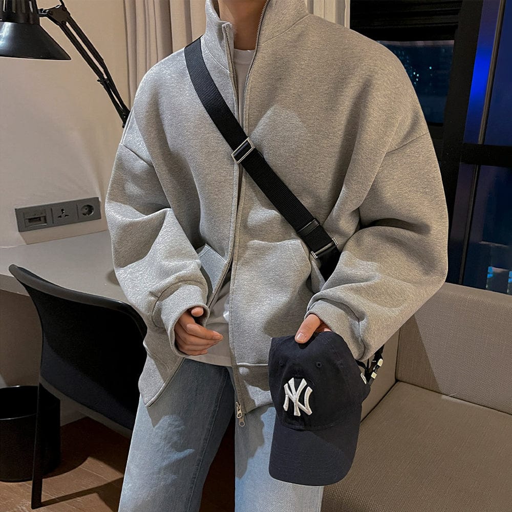 SwissFellas Herren Strickjacke mit durchgehendem Reissverschluss