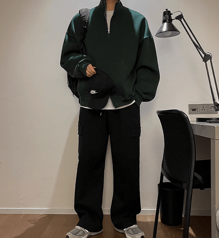 SwissFellas Herren Strickjacke mit durchgehendem Reissverschluss