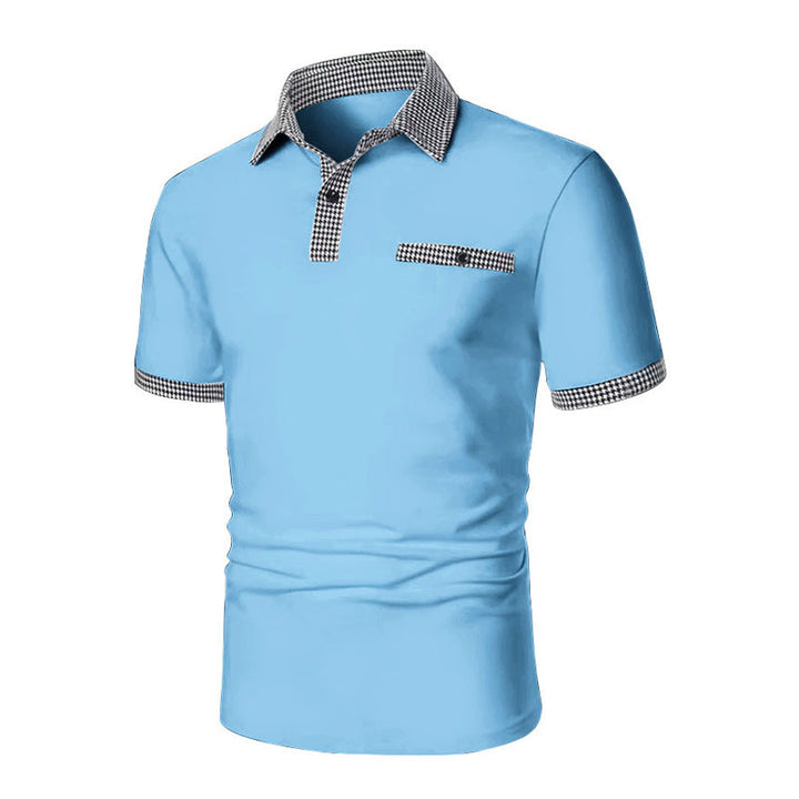 Simon | Poloshirt mit Hahnentritt-Kragen