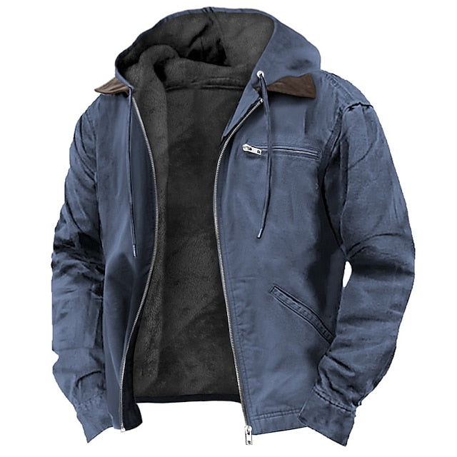 Elias | Herren Kapuzenjacke mit Reißverschluss und Taschen