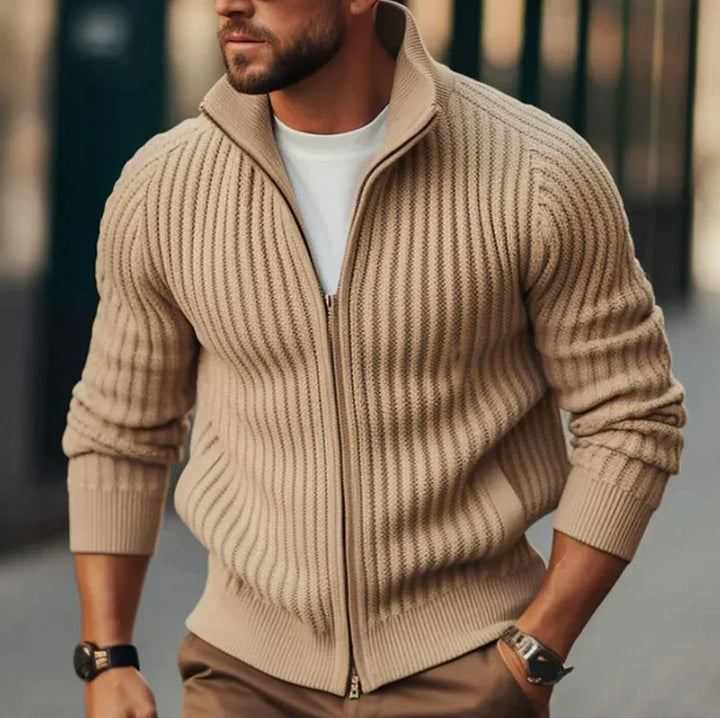 Florian | Herren Thermo Strickjacke mit Reißverschluss