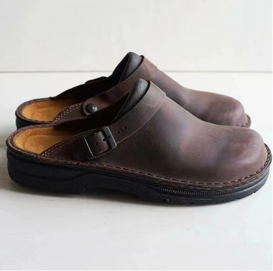 Val | Herren Leder Clogs mit Komfortsohle