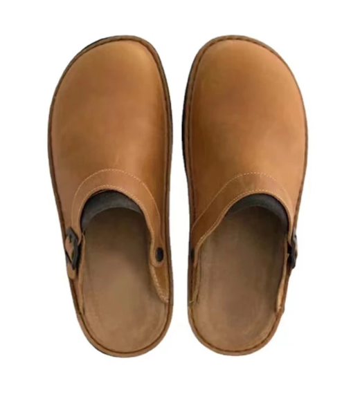 Val | Herren Leder Clogs mit Schnallenriemen