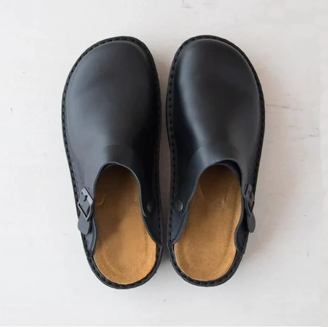 Val | Herren Leder Clogs mit Komfortsohle