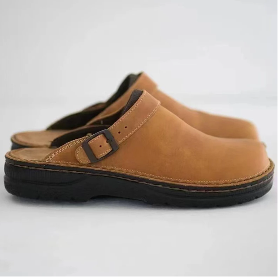 Val | Herren Leder Clogs mit Komfortsohle