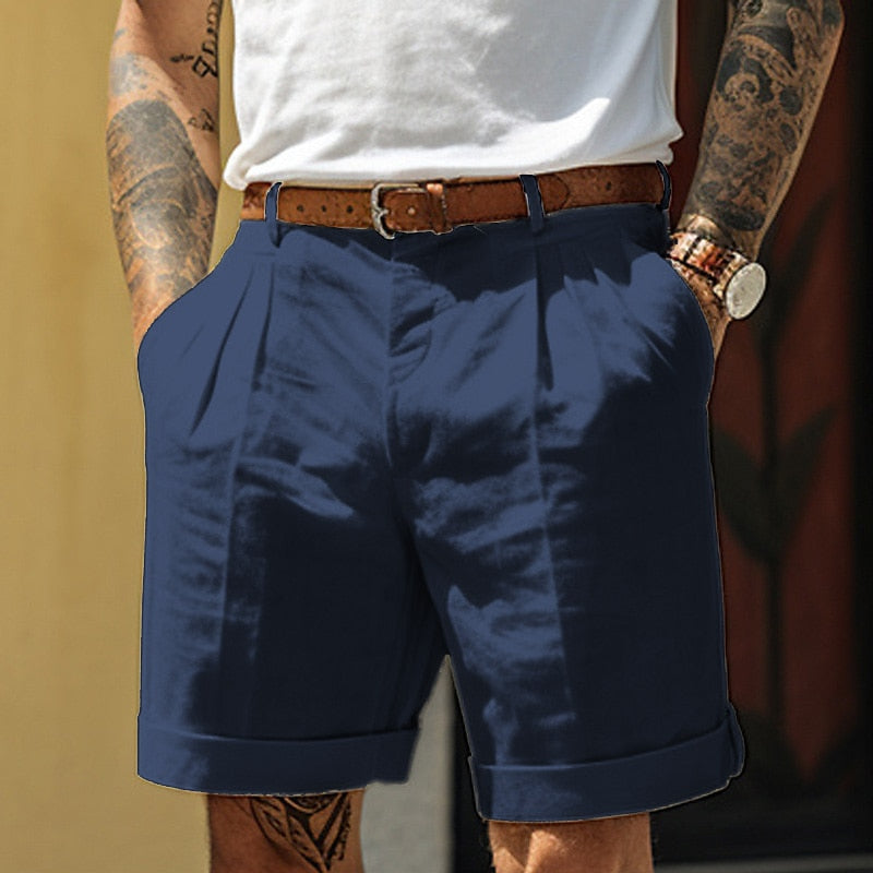 Finn | Plissee Shorts mit Umschlag